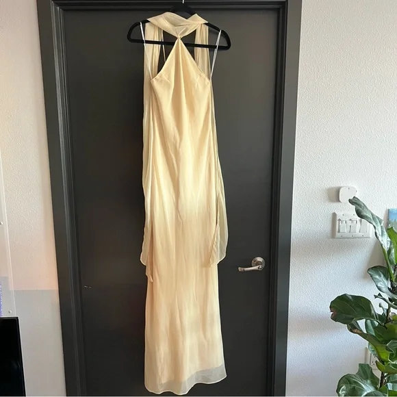 Amanda Uprichard Ashton Maxi Dress in Cornsilk Yellow Size XS NEW! New with tags - Picture 3 of 10